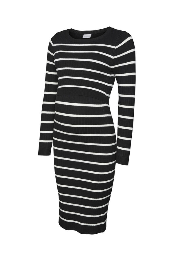 Mamalicious Maternity and breastfeeding jersey-knit dress black