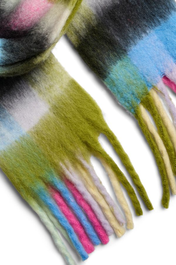 Pieces Langer bedruckter Schal Blau