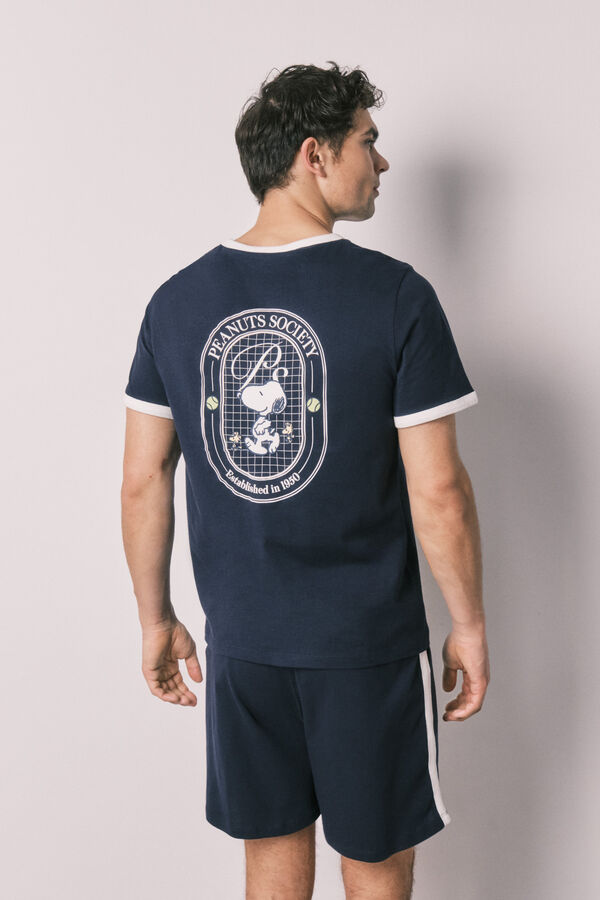 Women'secret 100% cotton men's short pyjamas SNOOPY blue