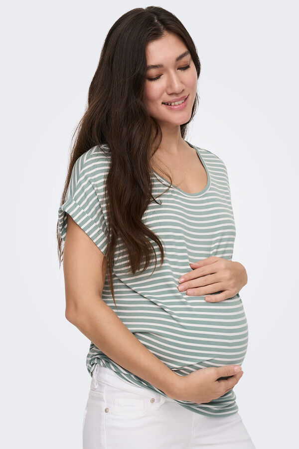 Womensecret Short-sleeved maternity T-shirt zöld