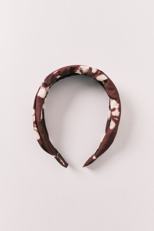 Women'secret Serre-t&ecirc;tes imprim&eacute; fleurs grenat imprim&eacute;