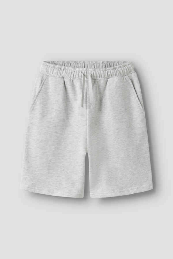 Lmtd Bermuda felpa cinturilla el&aacute;stica y ajuste interior gris