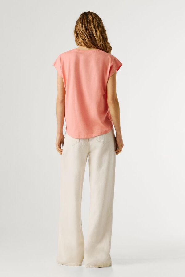 Pepe Jeans Camiseta manga corta cuello redondo coral