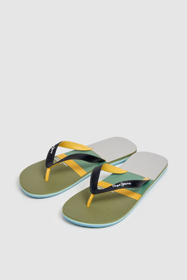 Pepe Jeans Multicoloured striped sandals beige