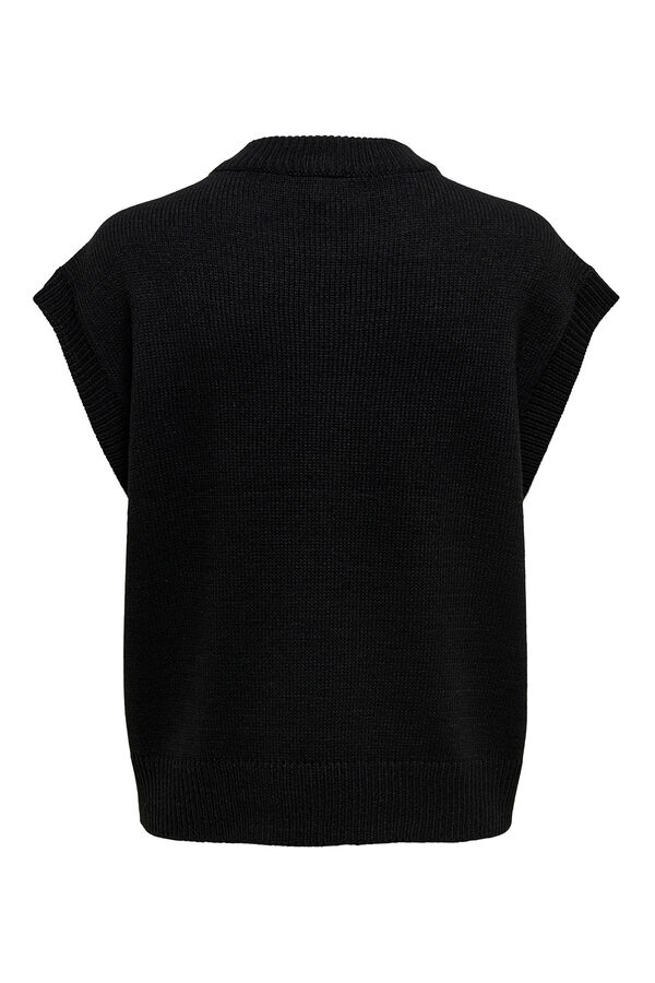 Only Maternity Chaleco de punto maternity negro