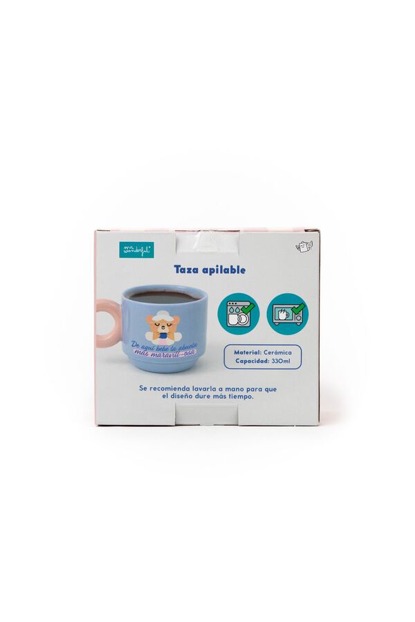 Mr. Wonderful Stackable mug - This is where the most wonderful grandma drinks from printed
