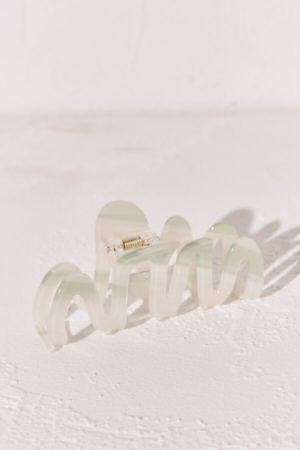 Women'secret Green wave-shaped hair clip green