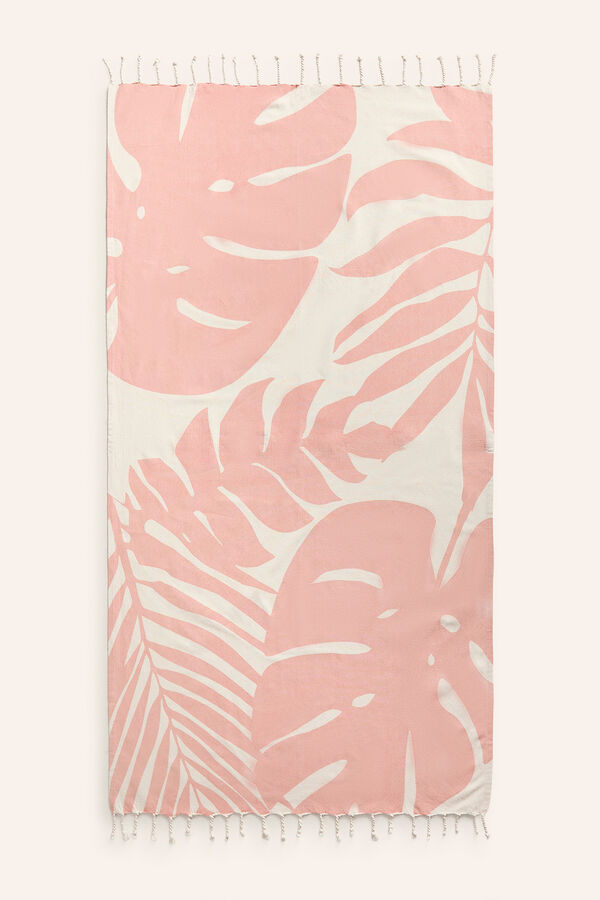 Womensecret Menton pink cotton beach towel rózsaszín