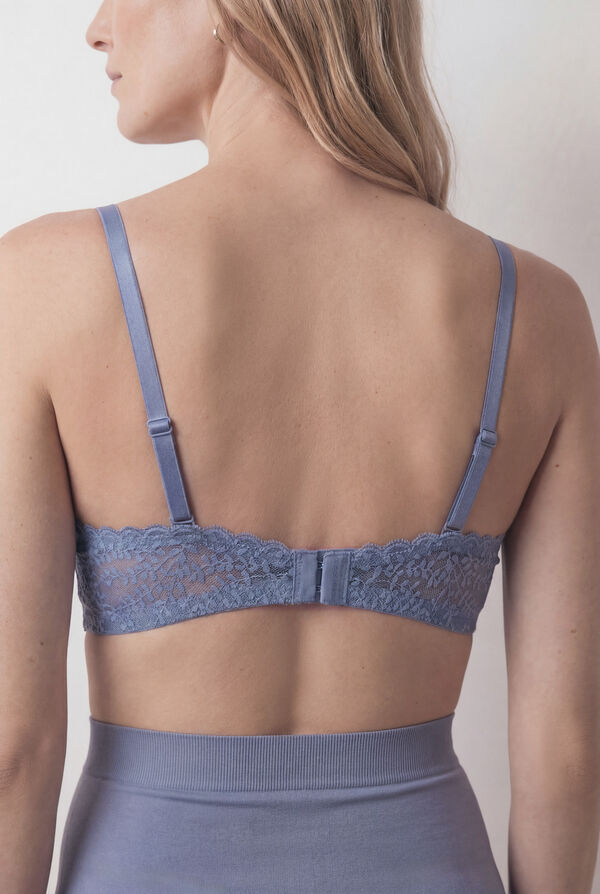 Women'secret Blue lace padded triangle maternity bra LOVELY blue