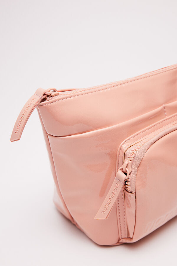 Womensecret Ružičasta toaletna torbica srednje veličine s logotipom Ružičasta