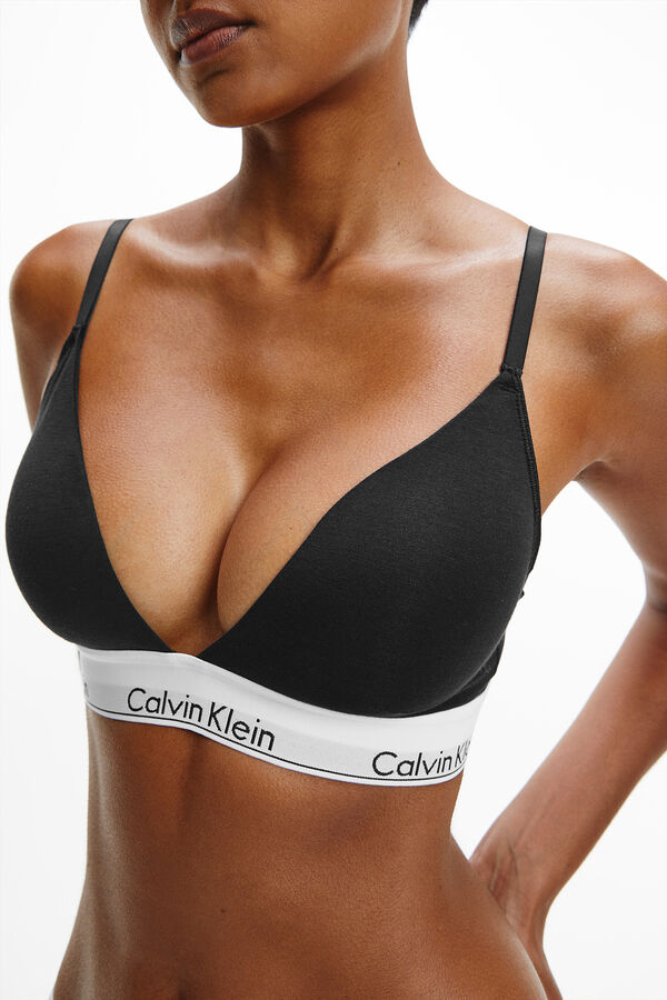 Buy Calvin Klein Black Modern Cotton Unlined Bralette from Next Luxembourg