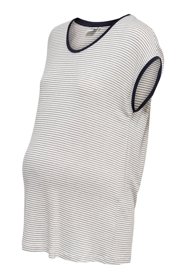 Only Maternity Camiseta de rayas maternity estampado