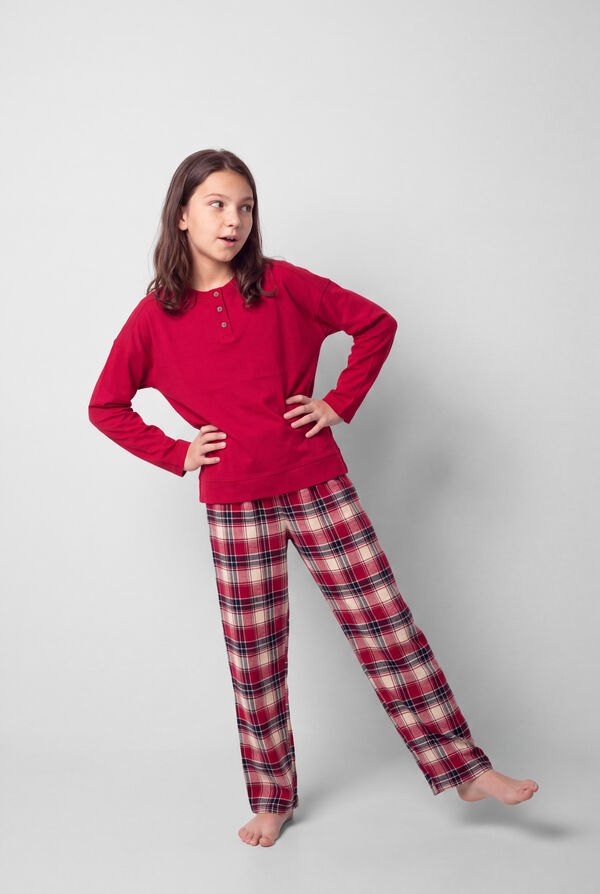 Women'secret Red plaid kids pyjamas red
