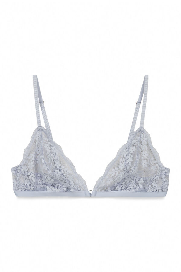 Women'secret Soutien triangular em renda azul NATURAL azul