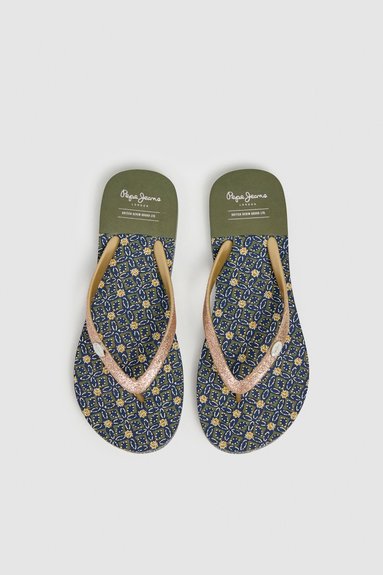 Pepe Jeans Chinelos de brilho com estampado