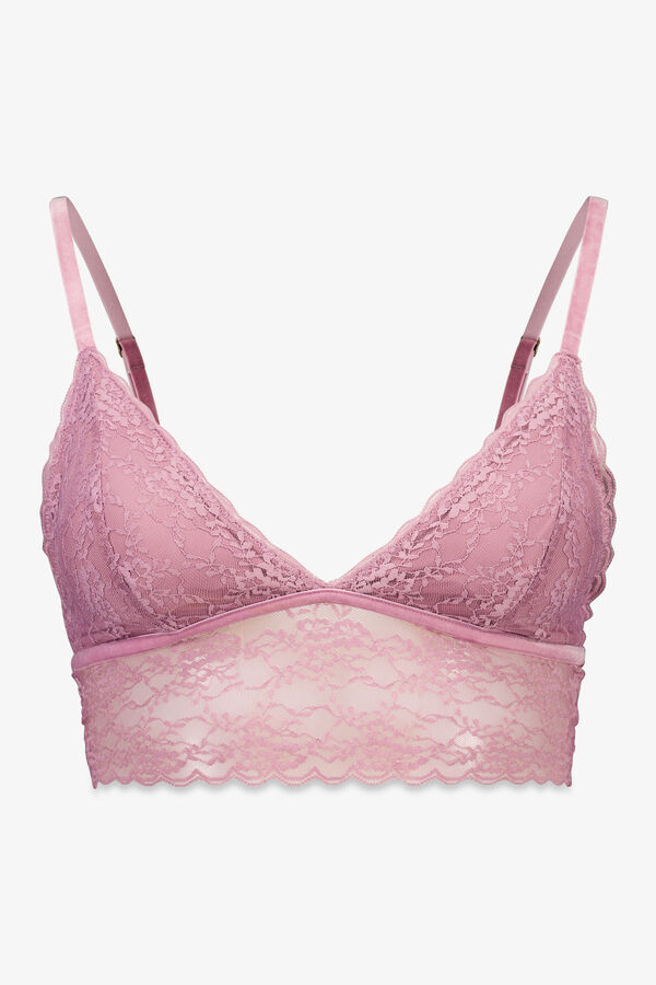 Women'secret Prelepi roze čipka trouglasti bralette grudnjak Roze
