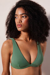 Womensecret Green halter bikini top vert