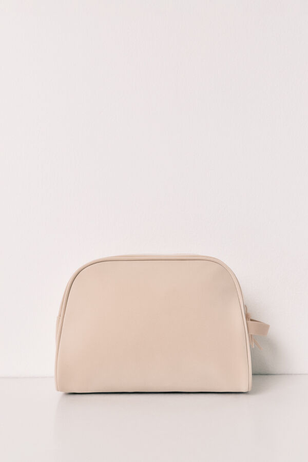 Women'secret Beige double zip large vanity case nude