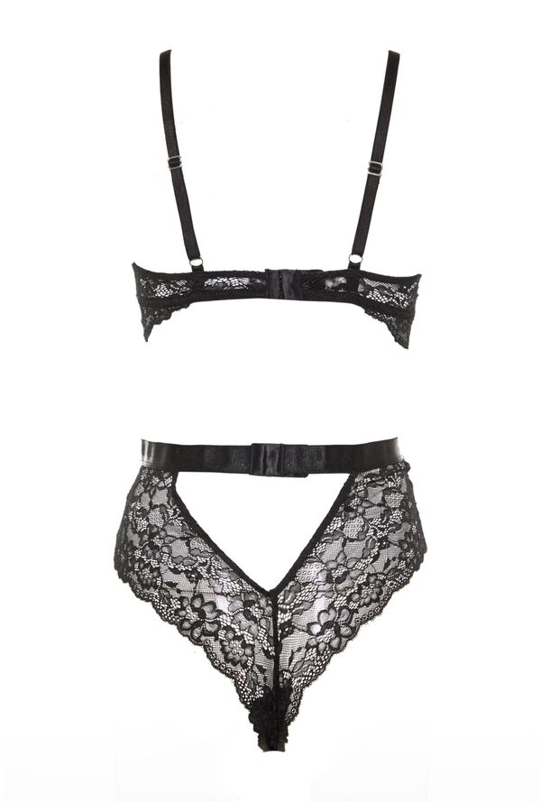 Trendyol Body lencero encaje cut out negro