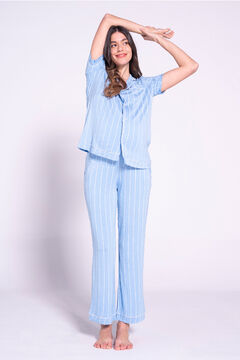 Womensecret Striped shirt pyjama set mit Print