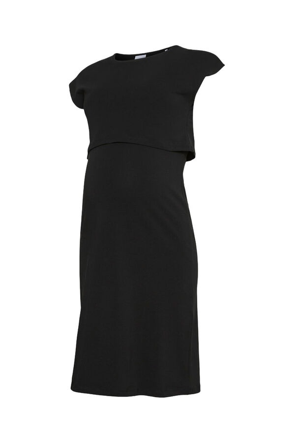 Mamalicious Short maternity and breastfeeding dress black