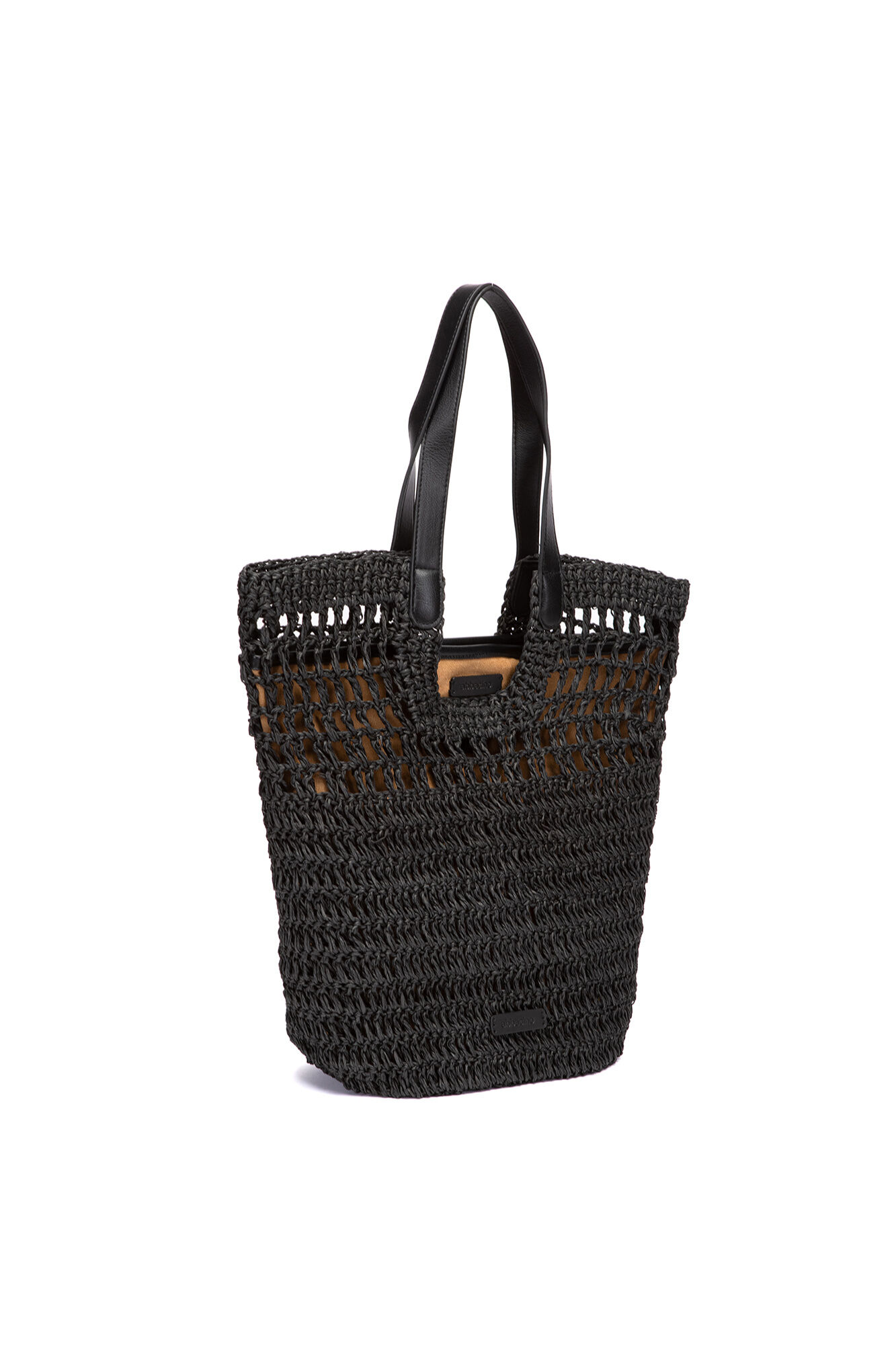 Abbacino  Cesto de r&aacute;fia preto