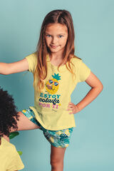 Admas MR WONDERFUL Pijama Manga Corta Pi&ntilde;a para Ni&ntilde;a amarillo