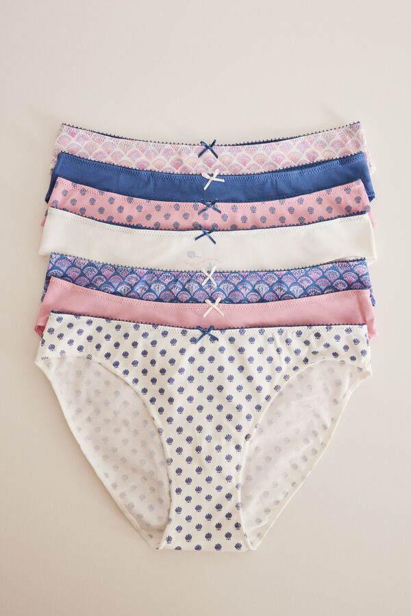 Womensecret 7-pack of classic printed panties pink