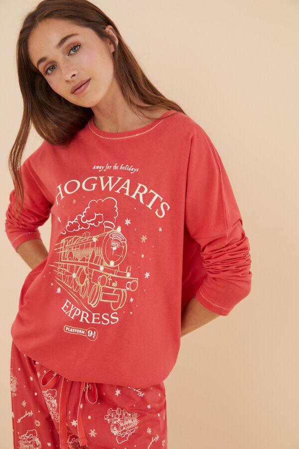 Womensecret Pijama 100% algodão comboio Harry Potter rosa