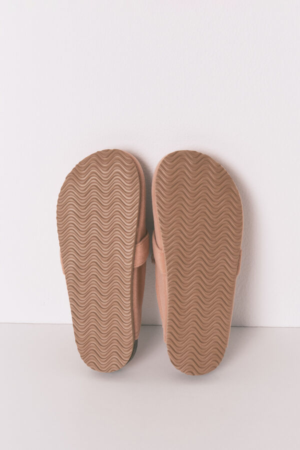 Women'secret Pink suede comfort slippers red