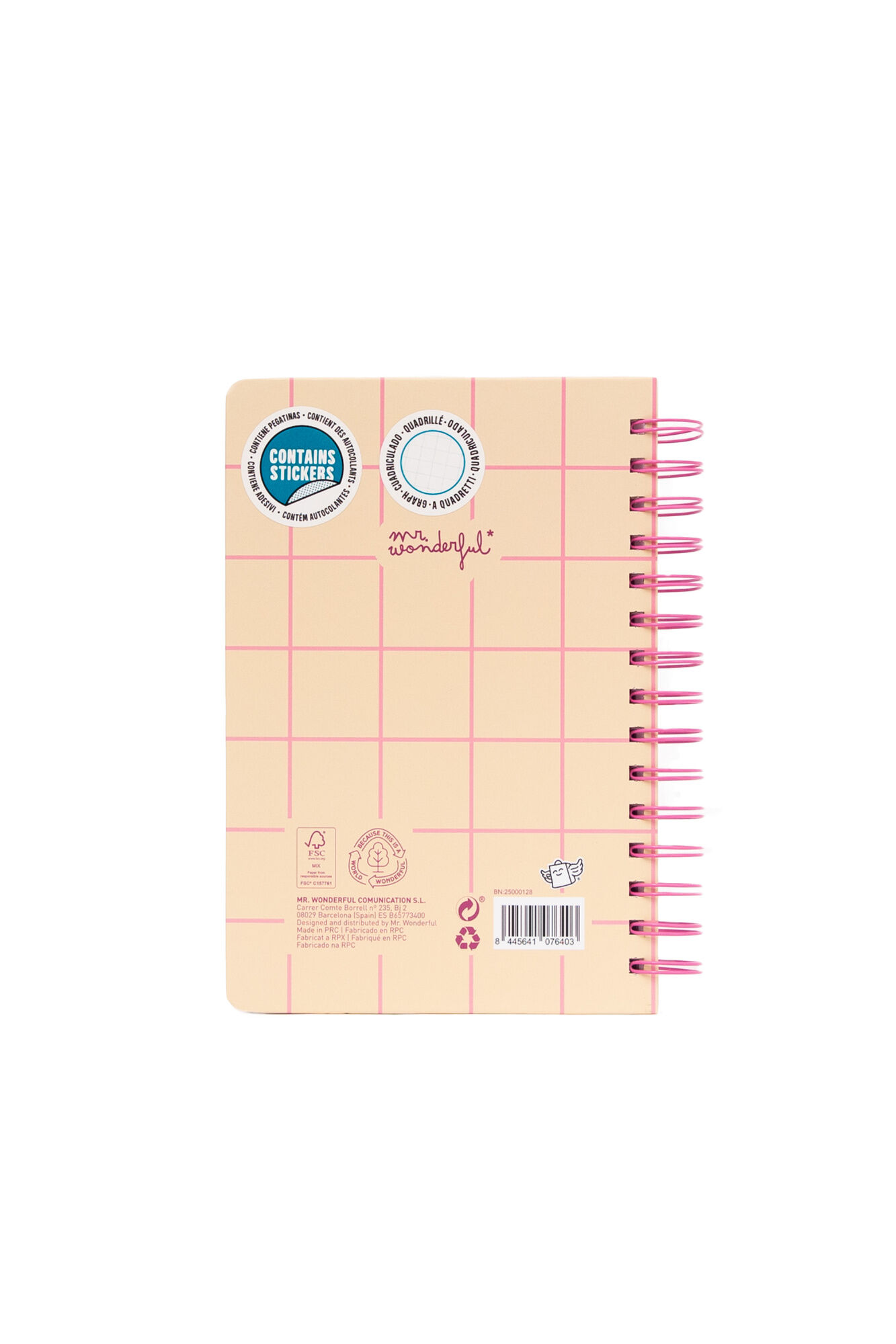 Mr. Wonderful Caderno A5 com capa com volume Ouri&ccedil;o - The Art of Being a Hedgehog