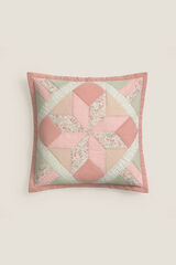 Textura Kissenbezug aus Baumwoll-Patchwork Rosa