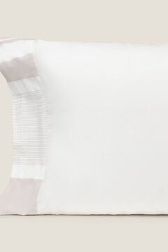 Womensecret Set 2 fundas almohada 100% algodón texturas. Cama 150-160cm. beige