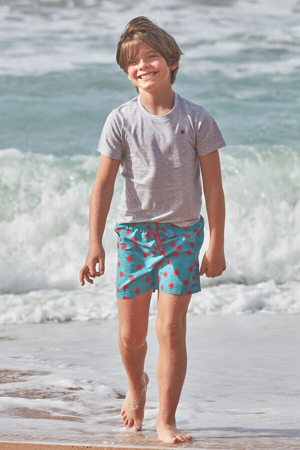 Gocco Mai&ocirc; azul claro com estampado de sol azul