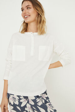 Womensecret T-shirt comprida 100% algodão  beige