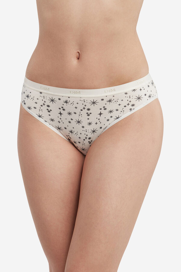 DIM Pack de 3 bragas de algod&oacute;n el&aacute;stico estampadas printed