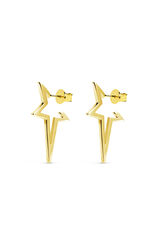 Womensecret Gold Star Punk Earrings Žuta