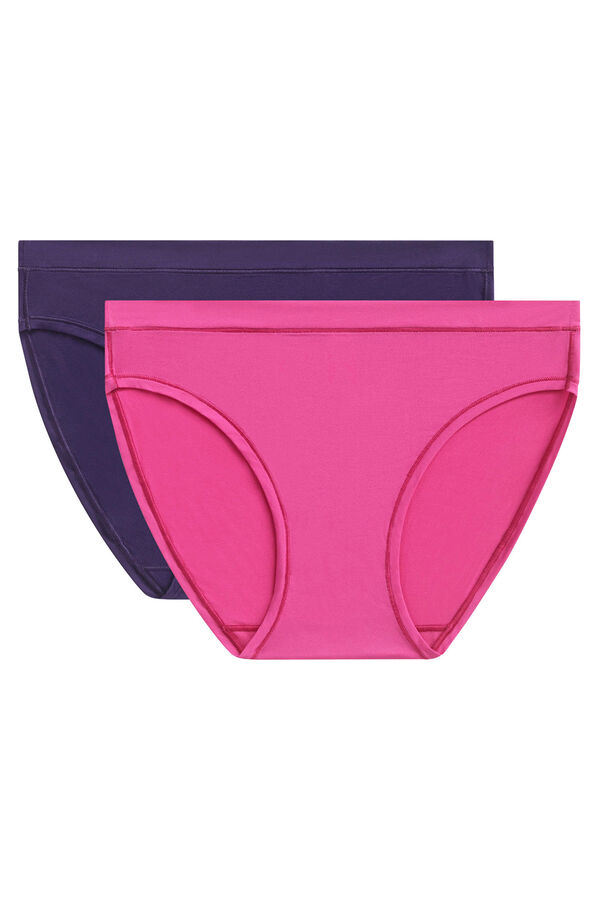 Womensecret Pack of 2 panties in ultra-stretch fabric with a second skin effect imprimé