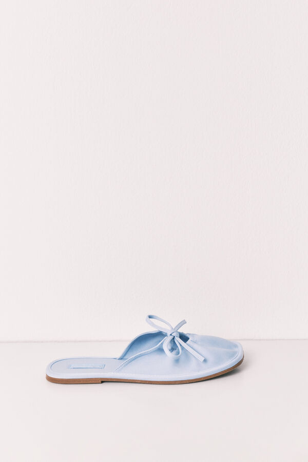 Women'secret Zapatillas casa sat&eacute;n azul marino azul