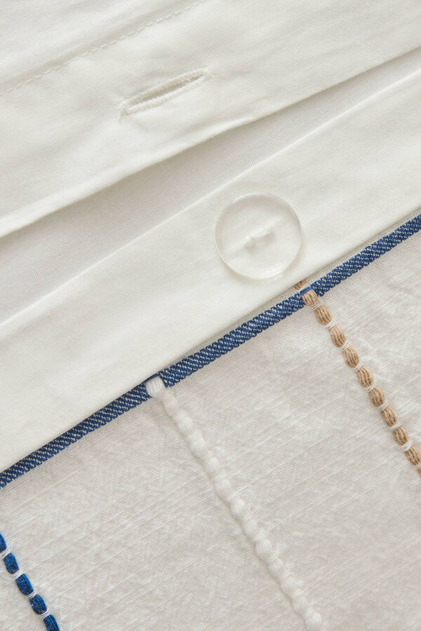 Textura Funda N&oacute;rdica Textura L&iacute;neas blanco