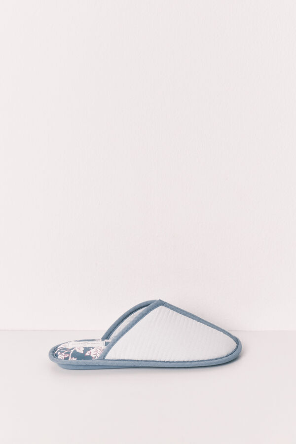Women'secret Blue printed slippers blue