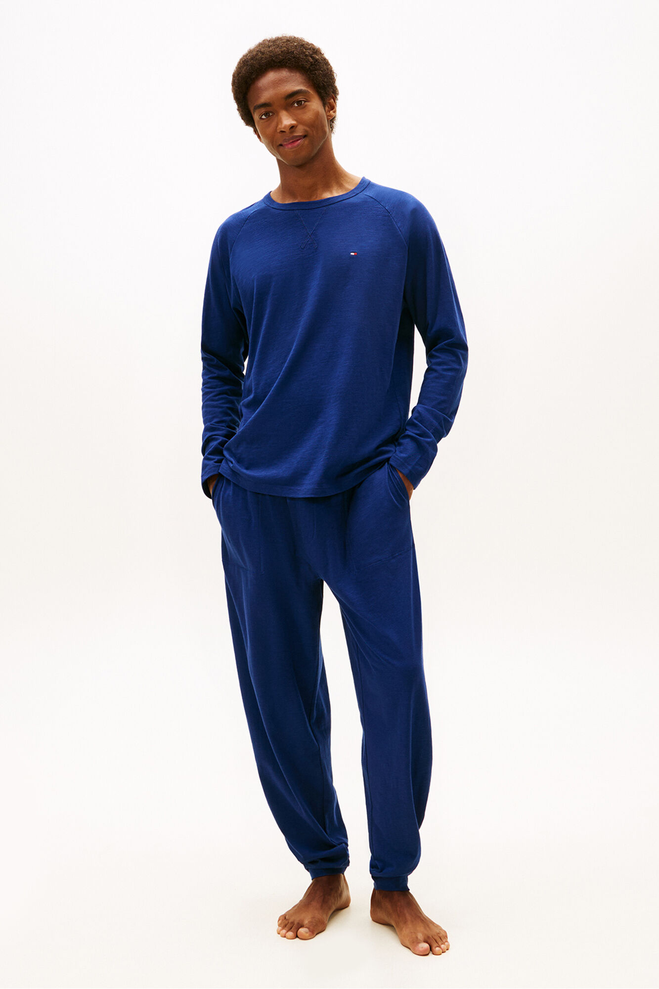 Tommy Hilfiger Pijama largo punto con logo en la cintura