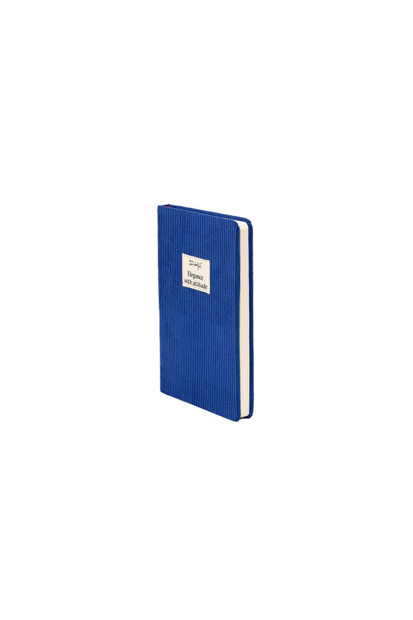 Mr. Wonderful Libreta A5 pana azul Klein - Elegance with attitude estampado