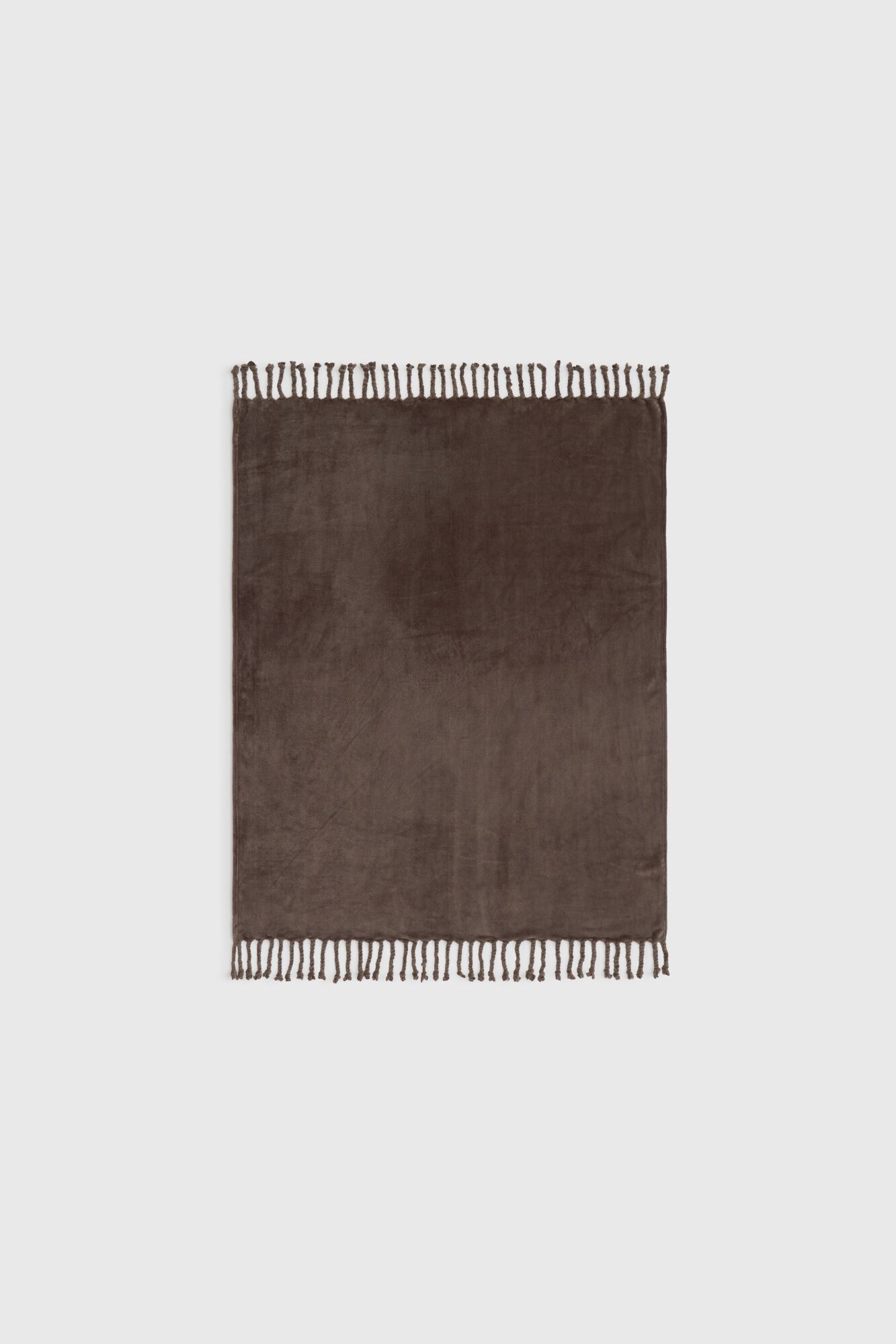 Textura Fleece-Decke mit Fransen
