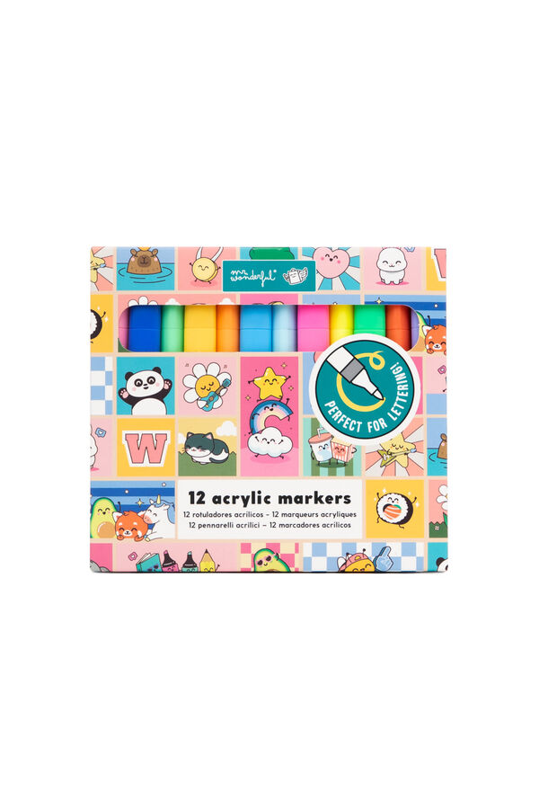 Mr. Wonderful Conjunto de 12 marcadores acr&iacute;licos - Play with colour estampado