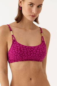 Promise Top bikini sin aros animal print