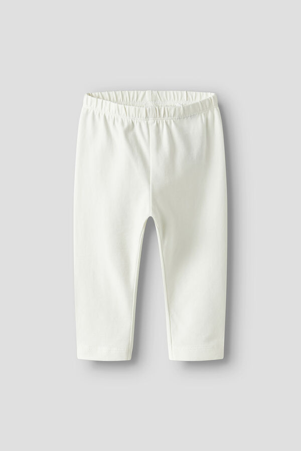 Name it Leggings de algodão orgânico liso branco