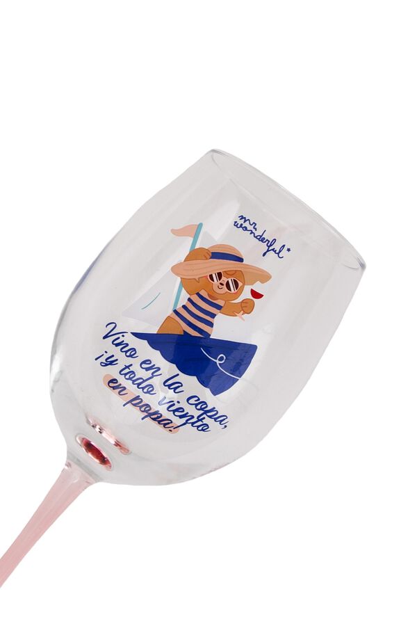 Mr. Wonderful Wine glass - Wine in the glass and everything going swimmingly! printed