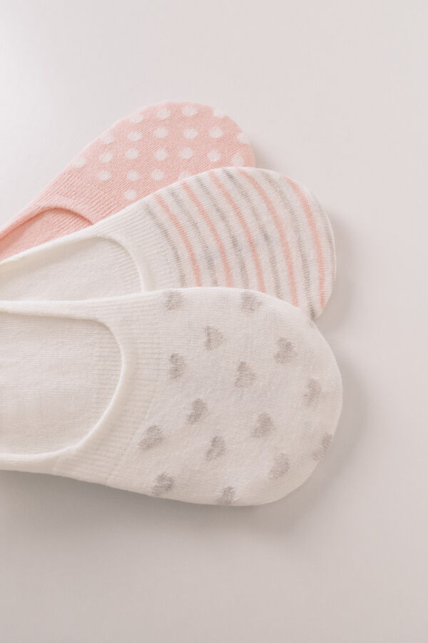 Women'secret Lot de 3 chaussettes invisibles aux imprimés assortis imprimé