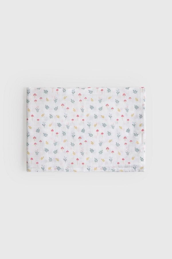 Textura Forest cotton gauze muslin white
